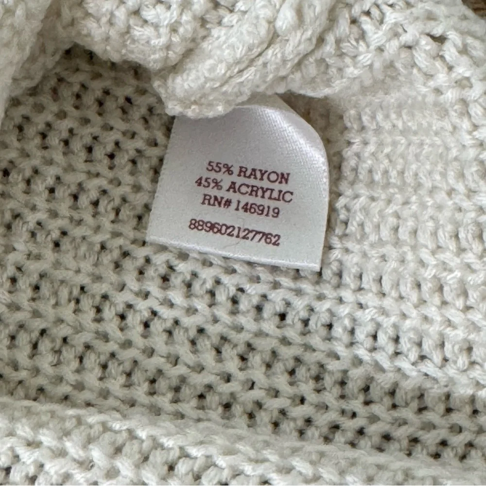 SO Cream Knitted Long Sleeve V Neck Sweatshirt - Picture 8 of 9